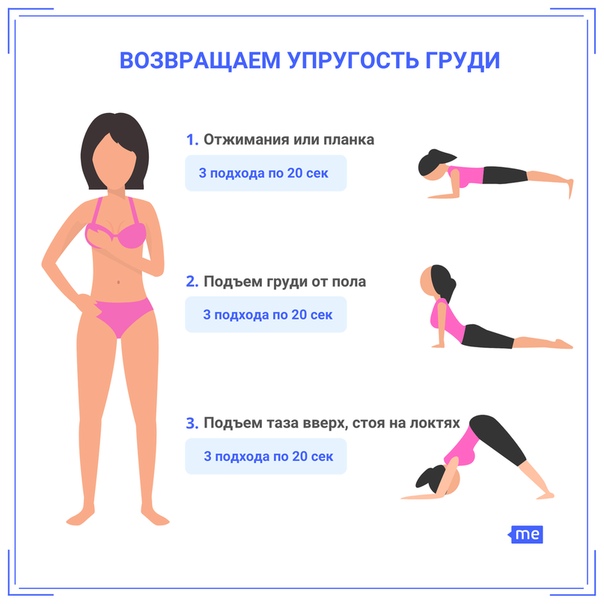 Самые эффективные упражнения для упругой груди - упругость мышц для женщин
