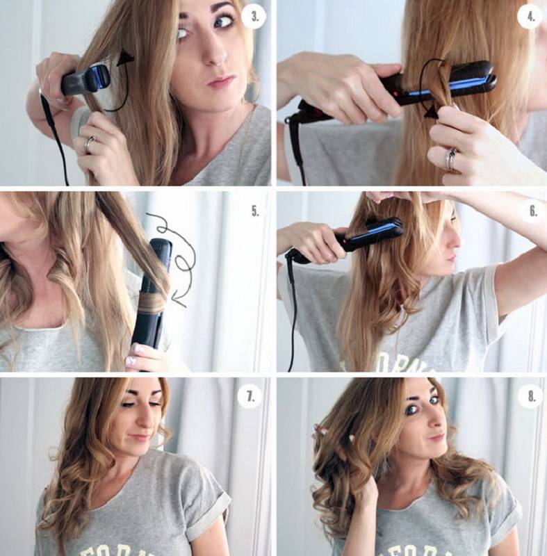 Как сделать локоны на средние волосы утюжком: пошаговая инструкция с фото