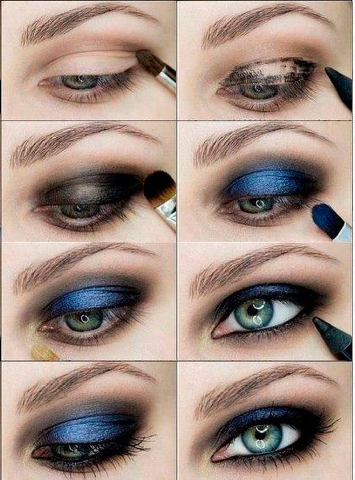 Макияж для голубых глаз и разных оттенков волос