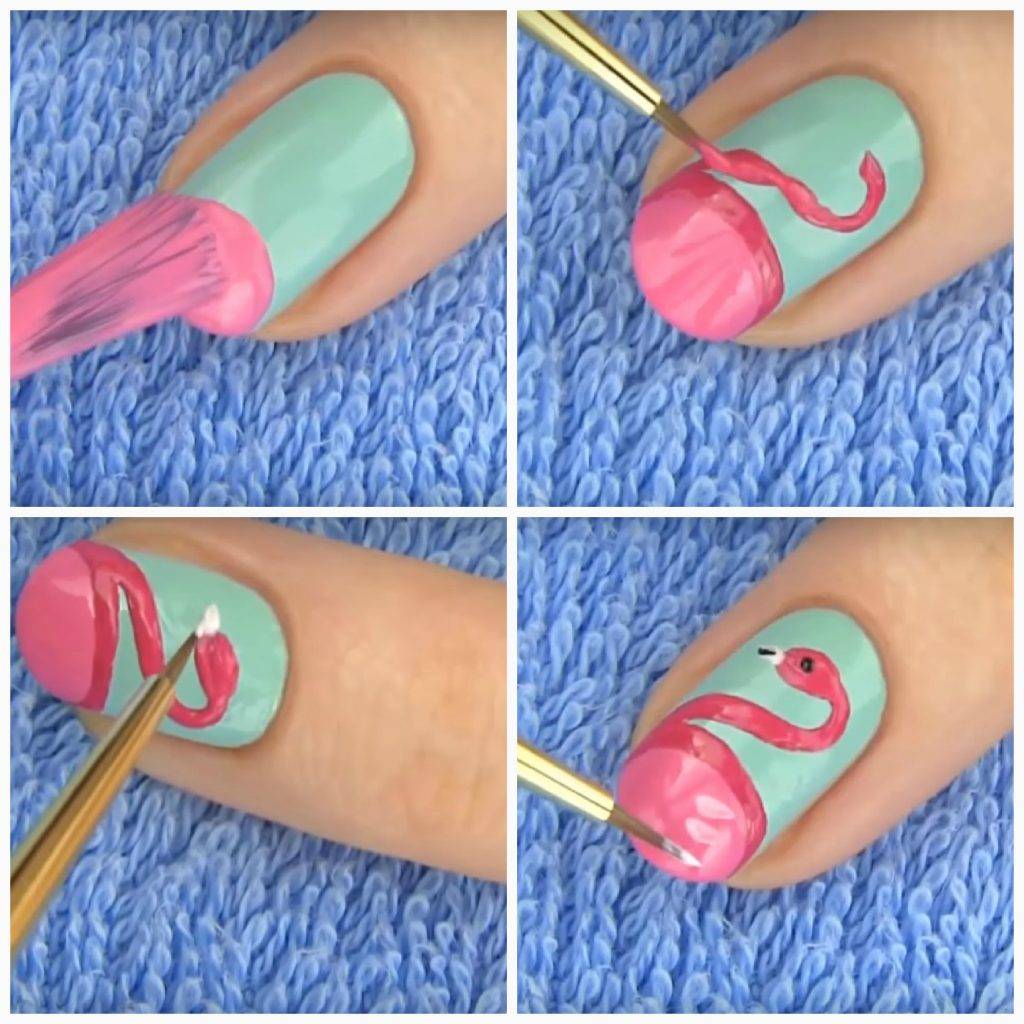 Рисунки гель лаком на ногтях для начинающих - простой дизайн пошагово