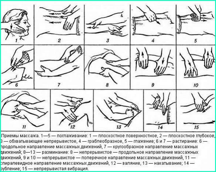 Массаж 36 движений схема