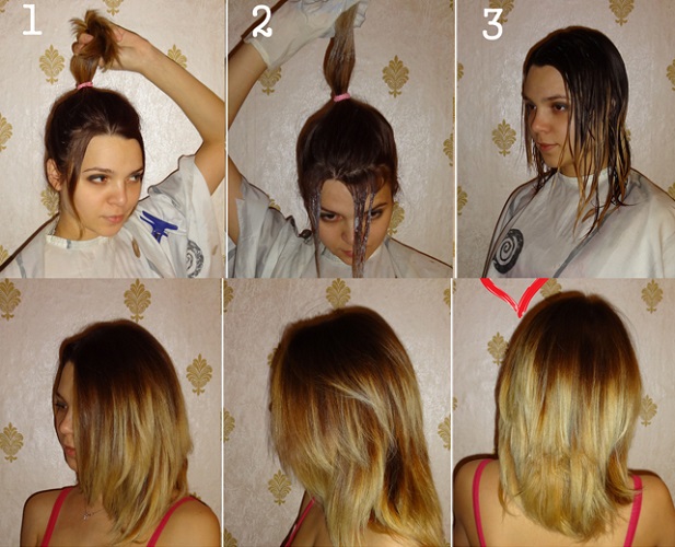 Как сделать балаяж на темные волосы в домашних условиях на короткие волосы