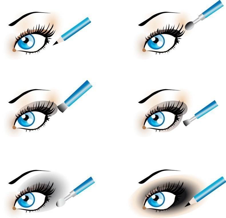 Макияж смоки айс для голубых глаз: фото, правила нанесения и пошаговая инструкция