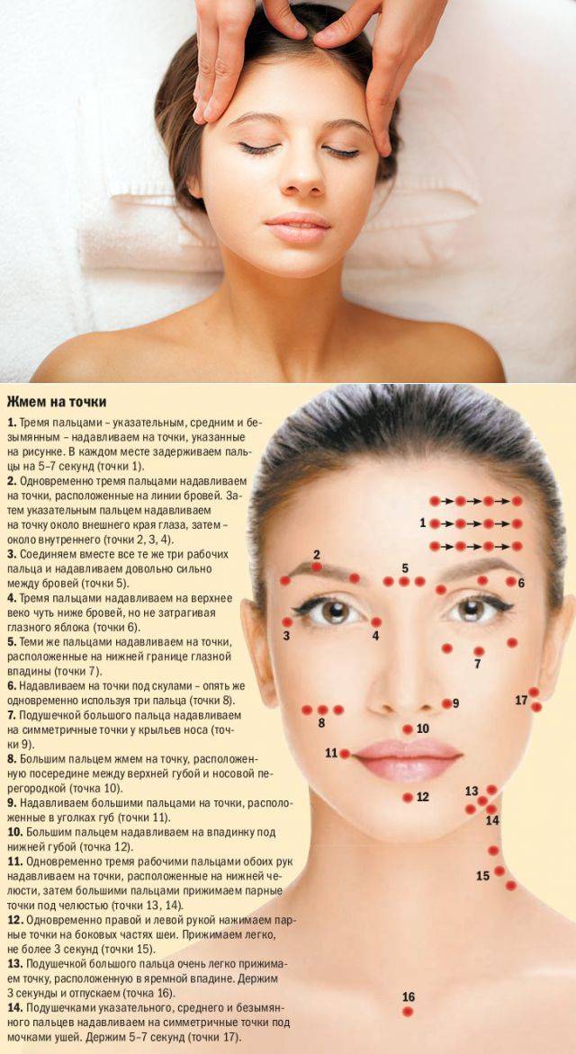 Китайский точечный массаж лица для омоложения