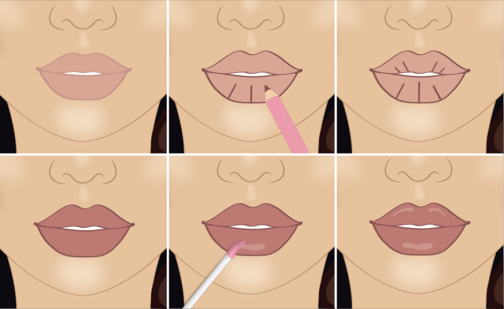 Как правильно красить губы?