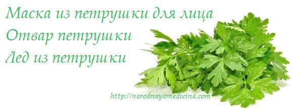 Рецепт приготовления косметического настоя для лица из петрушки
