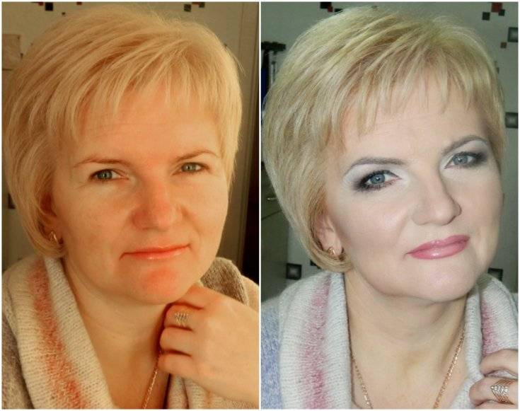 Омолаживающий макияж после 30, 40, 50, 60 лет: пошаговые схемы нанесения, ошибки, фото до и после