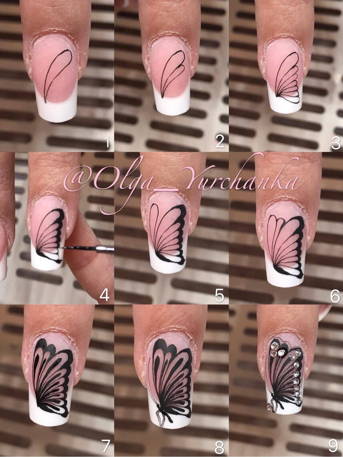 Как нарисовать бабочки на ногтях? — modnail.ru — красивый маникюр