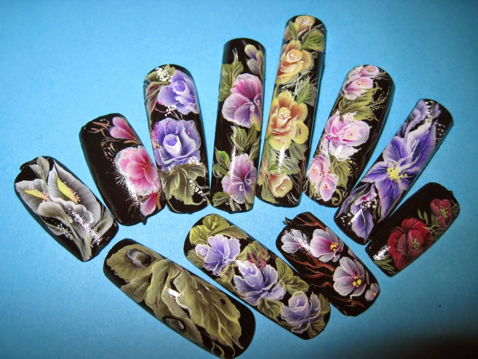 Рисунки на ногтях акриловыми красками: пошаговая техника рисования для начинающих