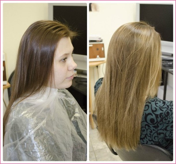 Мелирование на длинные русые волосы: пошаговая инструкция, сравнительные фото до осветления и после него