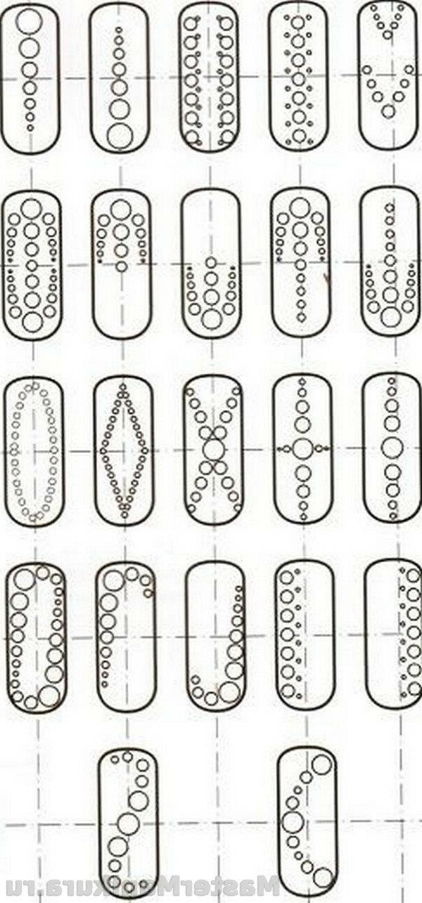 Рисунки на ногтях иголкой – схемы, фото