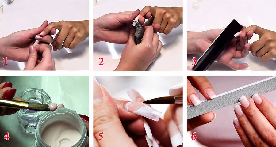 Наращивание ногтей гелем на типсы - как сделать, какие этапы
