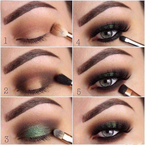 Повседневный макияж для зеленых глаз - для выразительности глаз