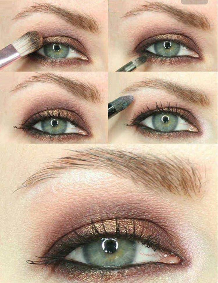 Повседневный макияж для зеленых глаз, tutorial по мейкапу