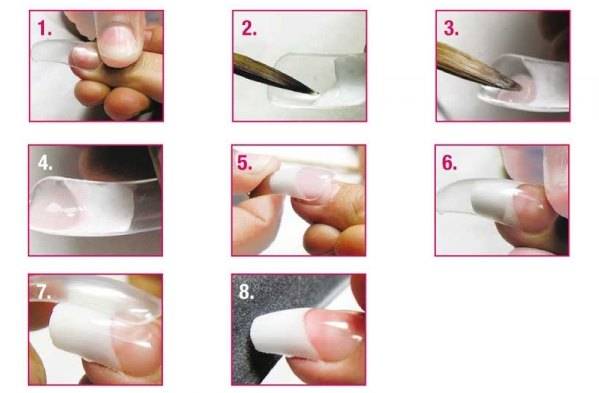 Наращивание ногтей гель-лаком (42 фото): способы, техника, плюсы и минусы