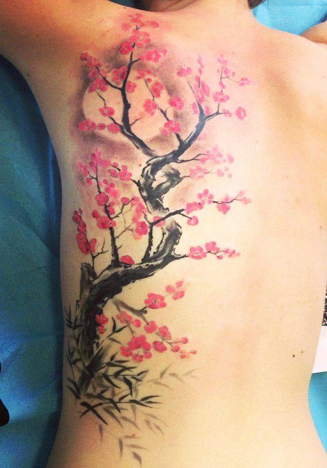 Тату сакура – частичка Японии в искусстве татуировки