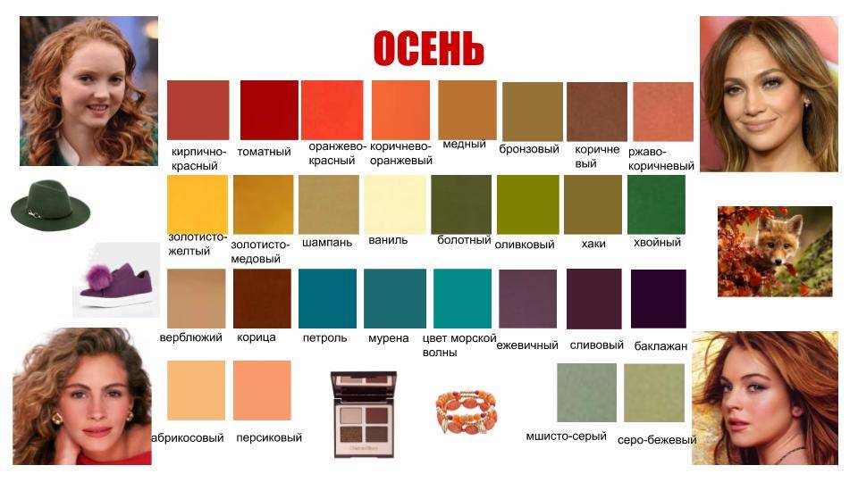 Цветотип внешности осень