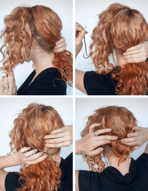 Как сделать прическу дома на средней длины волнистых волосах