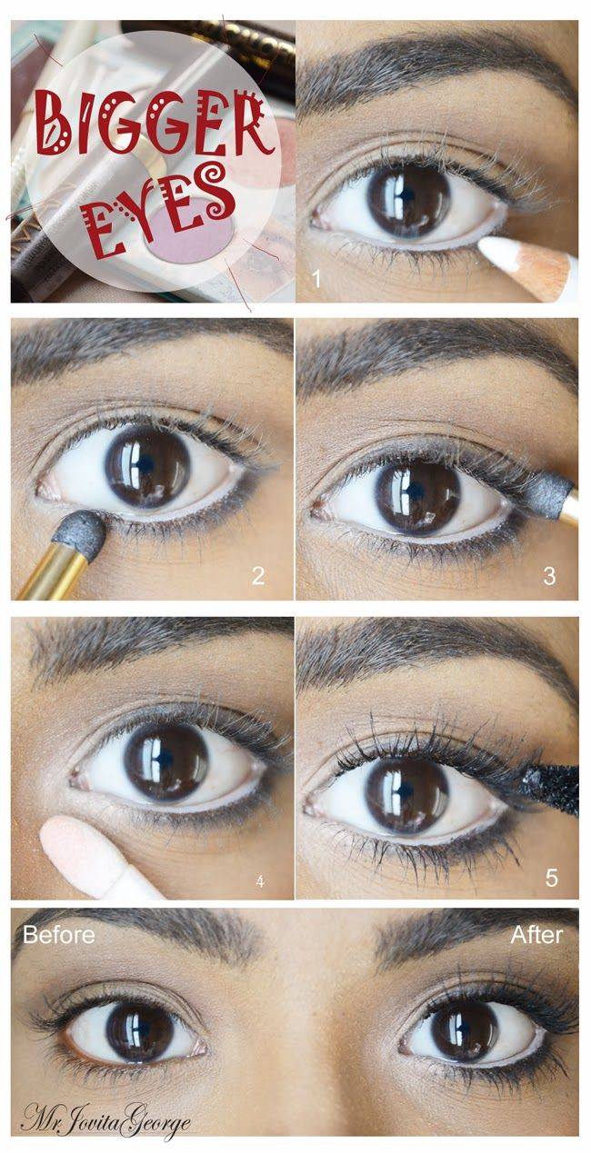 Как увеличить маленькие глаза с помощью макияжа — профессиональные секреты визажистов