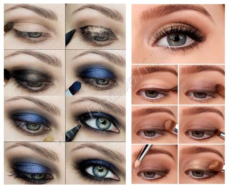Макияж для голубых глаз: пошаговые уроки (60 фото)