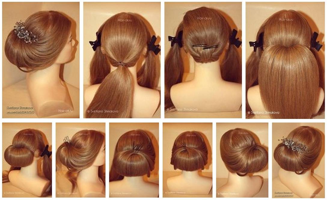 Как сделать пучок с косой: больше 40 причесок с фото — правильный уход за волосами
