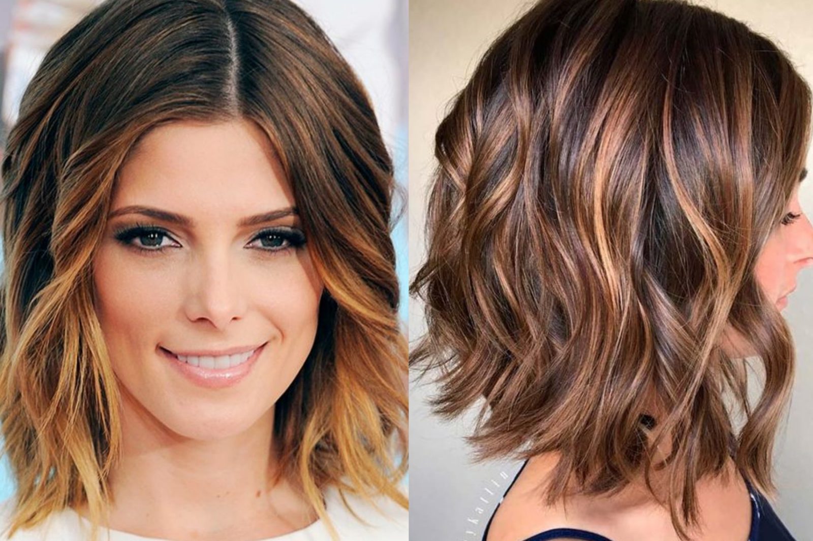 Балаяж на короткие волосы фото на темные волосы фото до и после