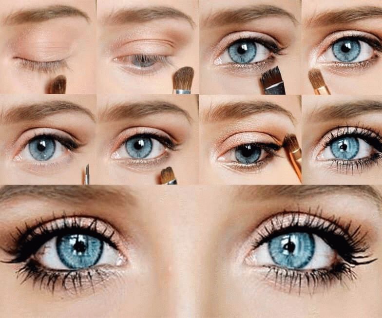Макияж для голубых глаз: палитра, правила, инструкции