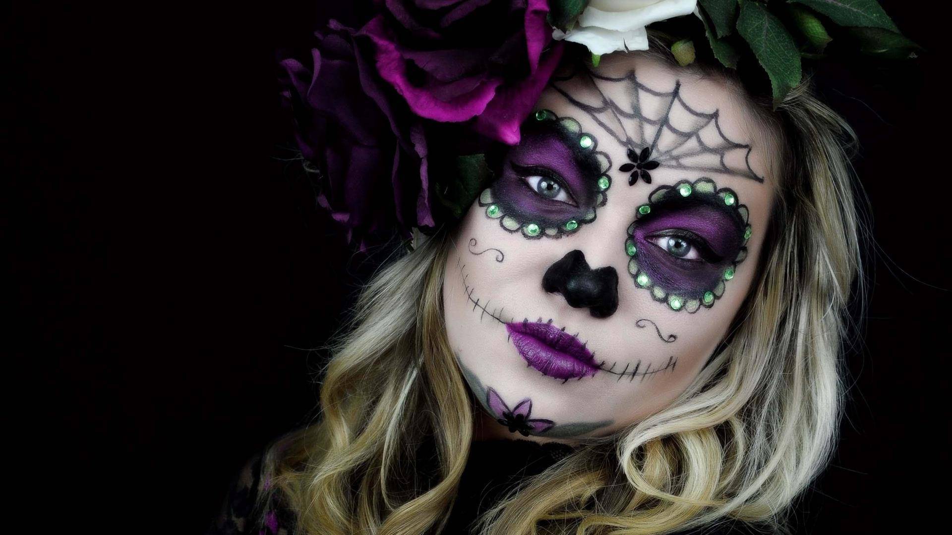 Эффектный макияж скелета на хэллоуин: все этапы создания