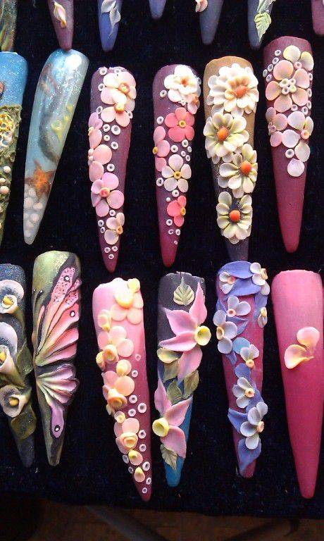 Лепка на ногтях фото: 100 идей модного маникюра ногтей